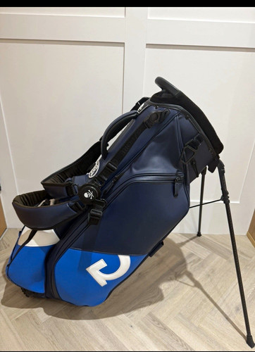 Blue white stand golf bag - white,